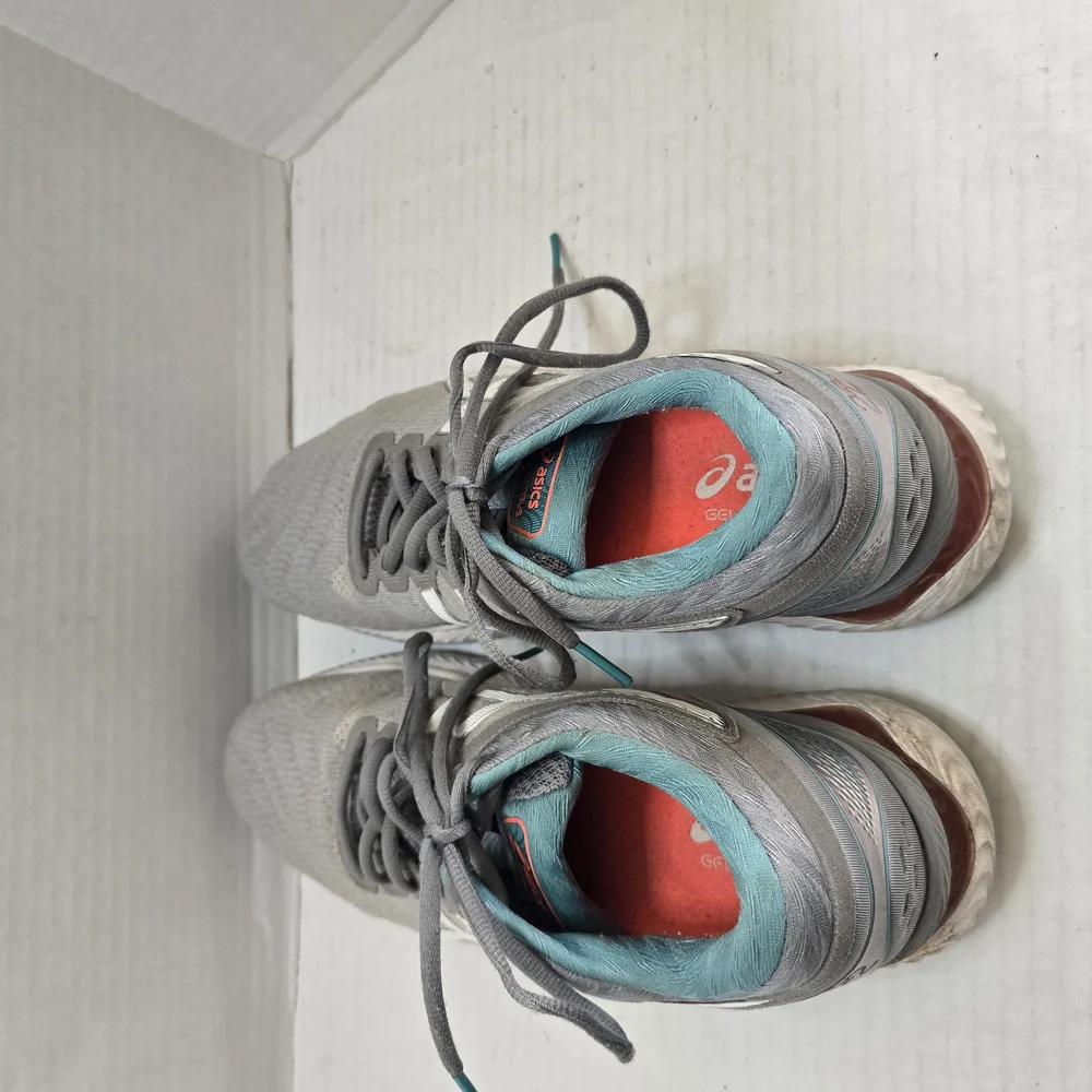 Asics Gray and‎ White Athletic Shoes with Enhanced Support